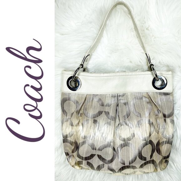 COACH MADISON OP ART IKAT HIPPIE SHOULDER BAG - Picture 6 of 16